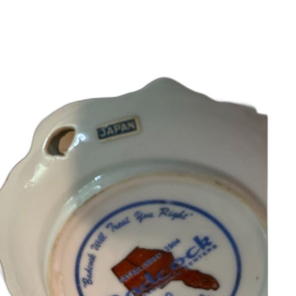 Vntg Badcock Grannycore Furniture Rose Trinket Dish Advertising Gift Collectible - Picture 3 of 3